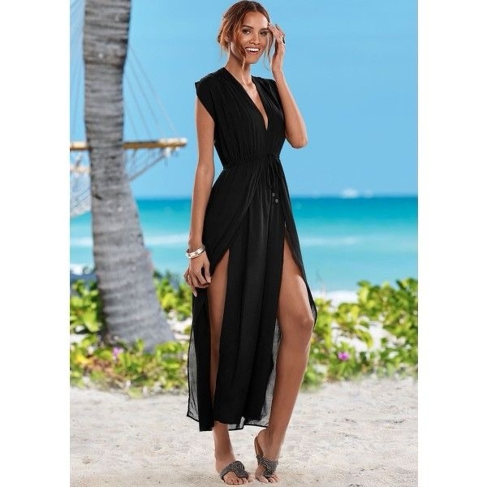 VENUS Black Swim Coverup